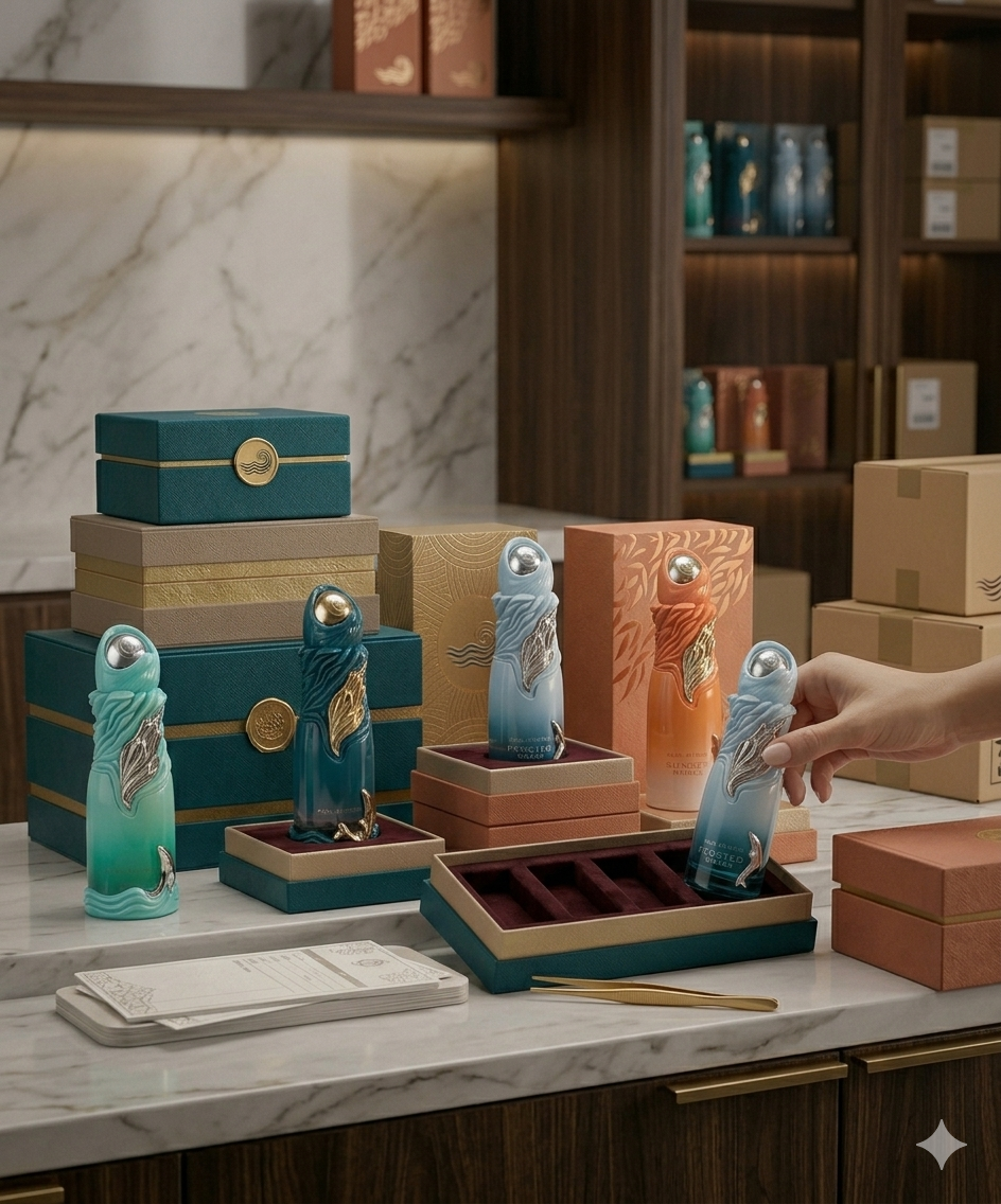 Preparación de pedidos mayoristas de perfumes árabes
